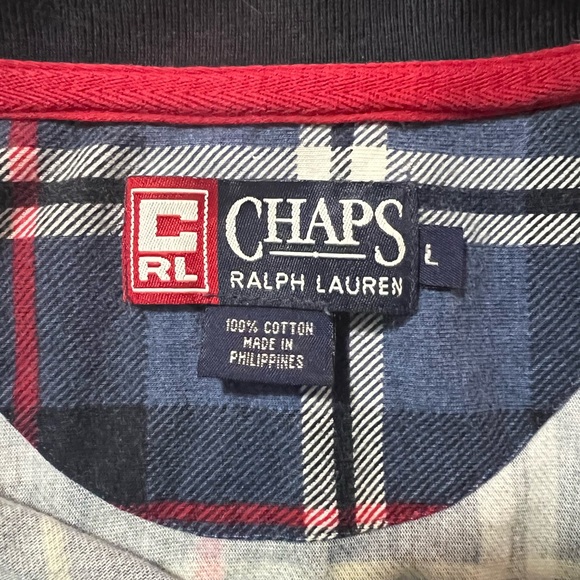 Vintage Chaps Ralph Lauren Polo Shirt Logo Green Plaid Short Sleeve - Picture 2 of 7